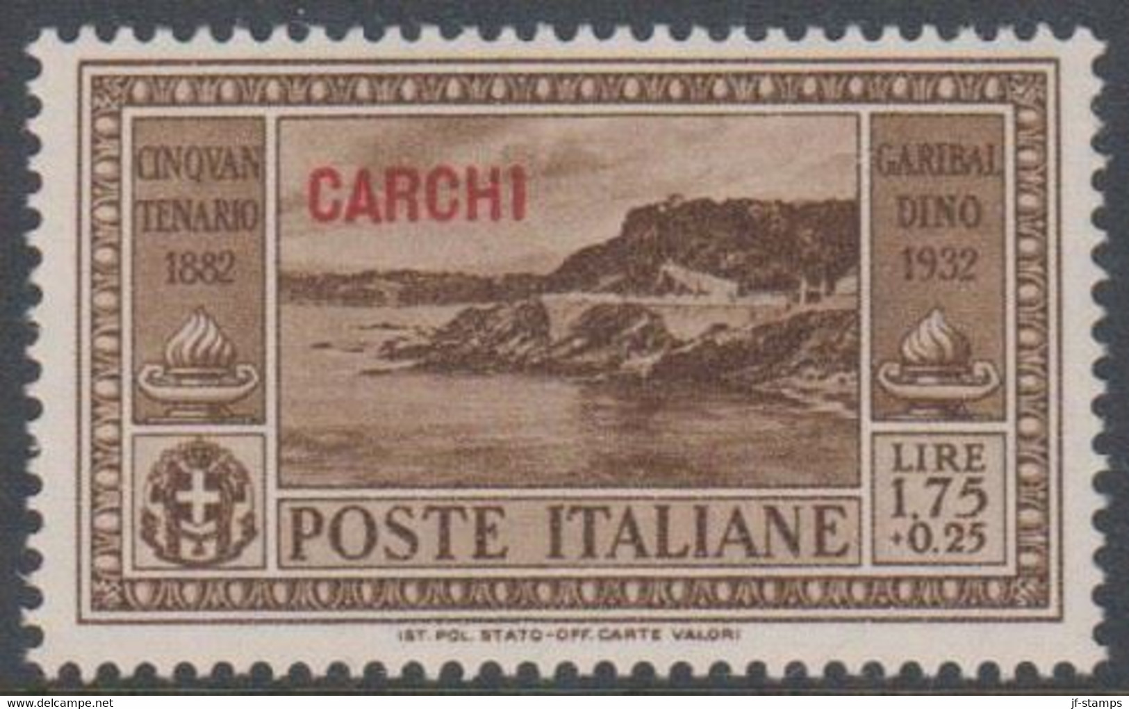 1932. Garibaldi. 1,75 L. + 25 C. CARCHI.  (Michel 95) - JF141004 - Aegean