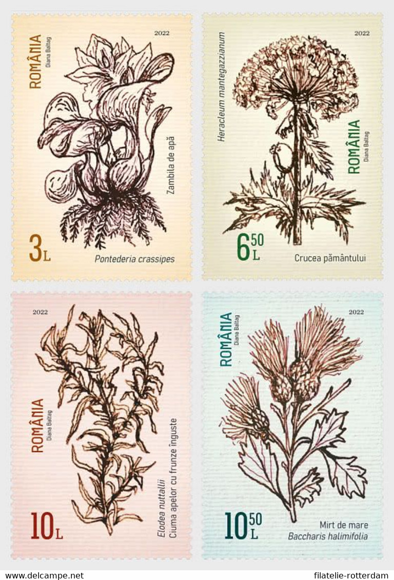 Roemenië / Romania - Postfris / MNH - Complete Set Invasieve Planten 2022 - Unused Stamps