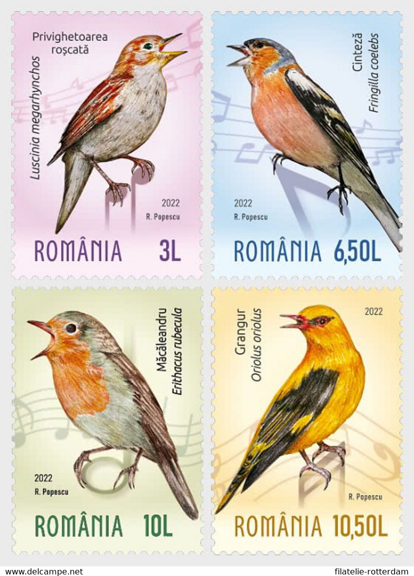 Roemenië / Romania - Postfris / MNH - Complete Set Zangvogels 2022 - Neufs