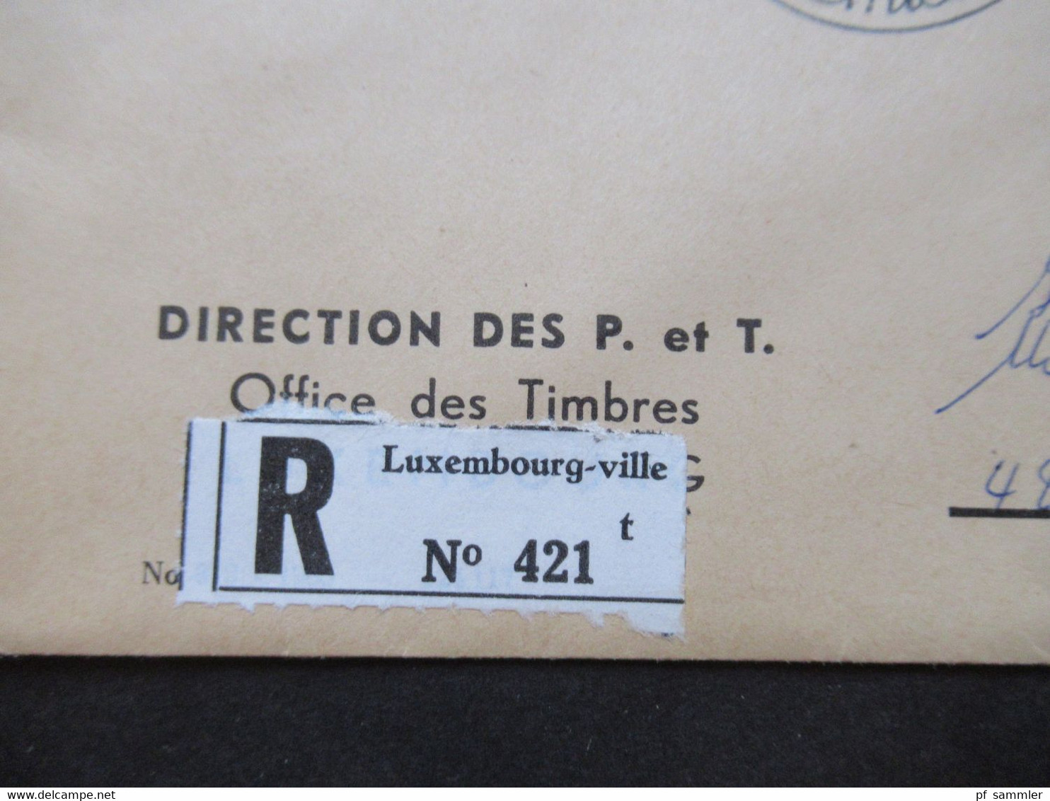 Luxemburg Direction Des P. Et T.1966 2x Einschreiben Luxembourg Ville / Versand Für Sammlermarken - Lettres & Documents