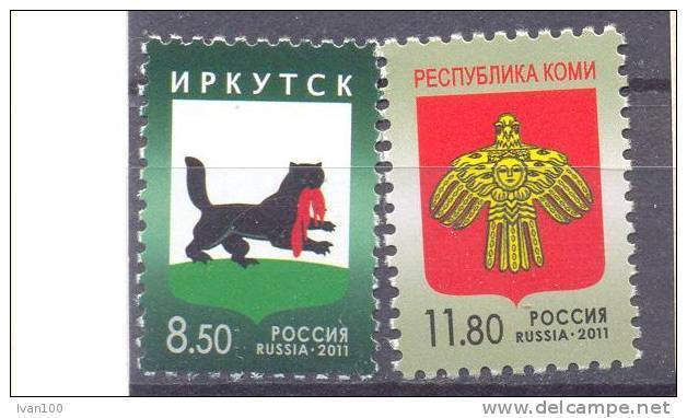 2011. Russia, Definitives, COA Of Towns & Regions, 2v, Mint/** - Nuevos