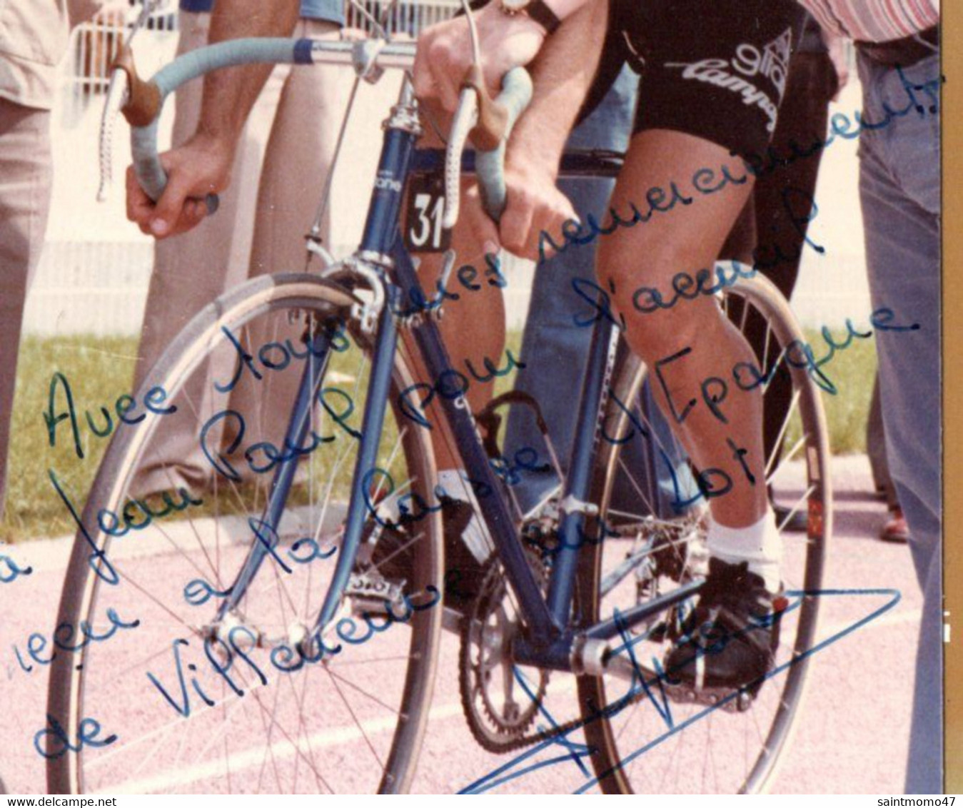 CALENDRIER 1981 . PHOTO ET DÉDICACE D'HUBERT ARBES. CYCLISME ÉQUIPE RENAULT GITANE - Réf. N°340F - - Tamaño Grande : 1981-90