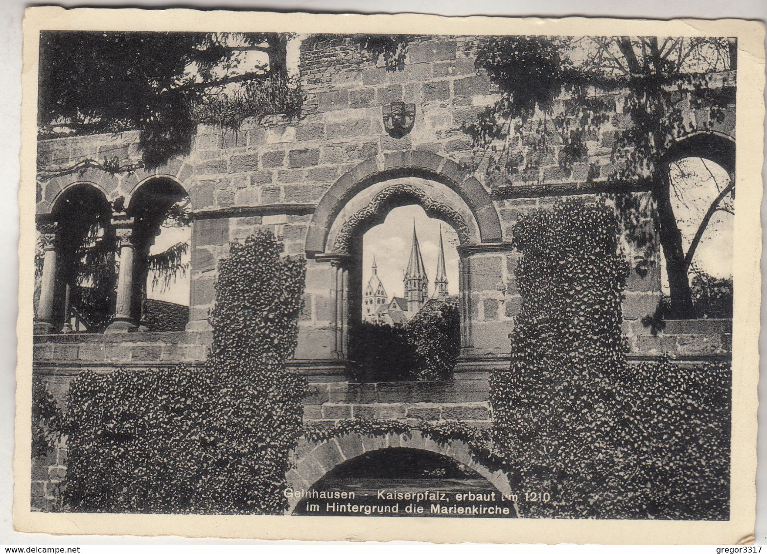 C2475) GELNHAUSEN - Kaiserpfalz - Im Hintergrund Die Marienkirche ALT  Postablage GROSSENHAUSEN über Gelnhausen 1939 - Gelnhausen