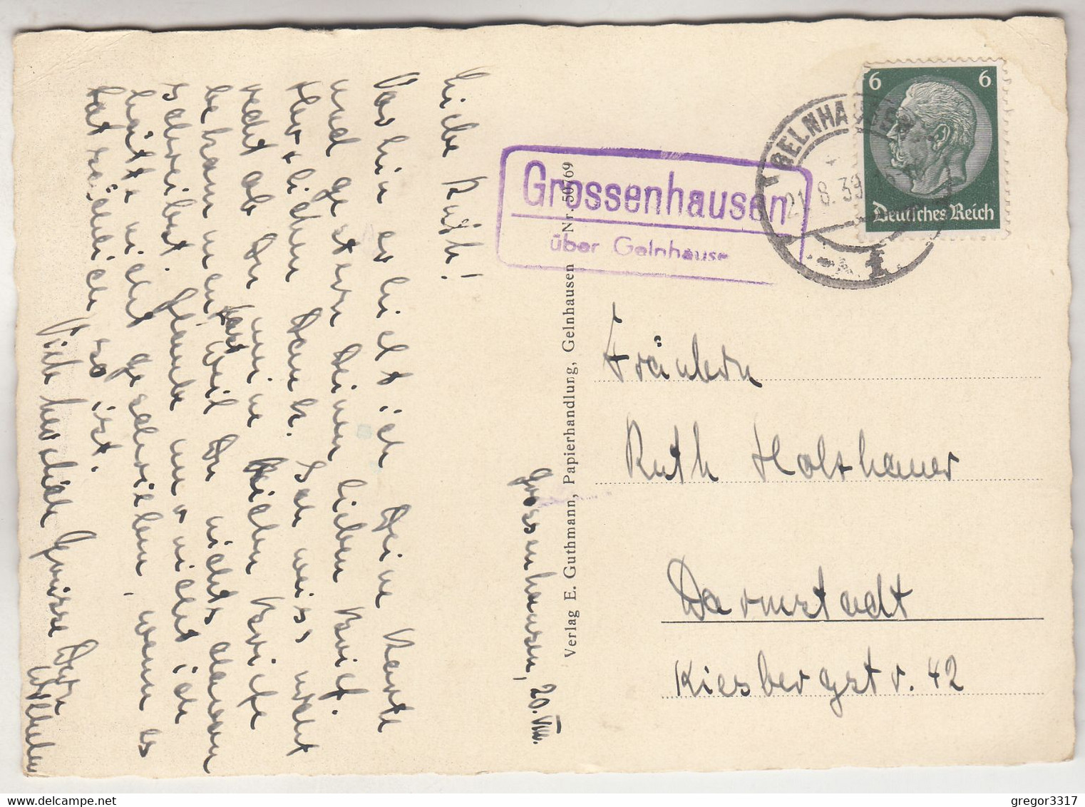 C2475) GELNHAUSEN - Kaiserpfalz - Im Hintergrund Die Marienkirche ALT  Postablage GROSSENHAUSEN über Gelnhausen 1939 - Gelnhausen