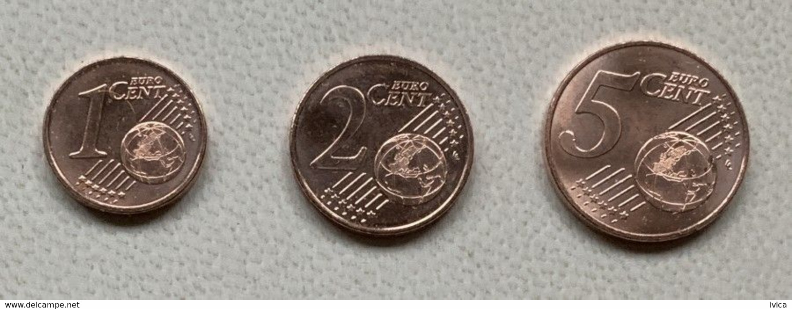 EURO Coins CROATIA 2023 - 1, 2, 5 Cent UNC - Croatia