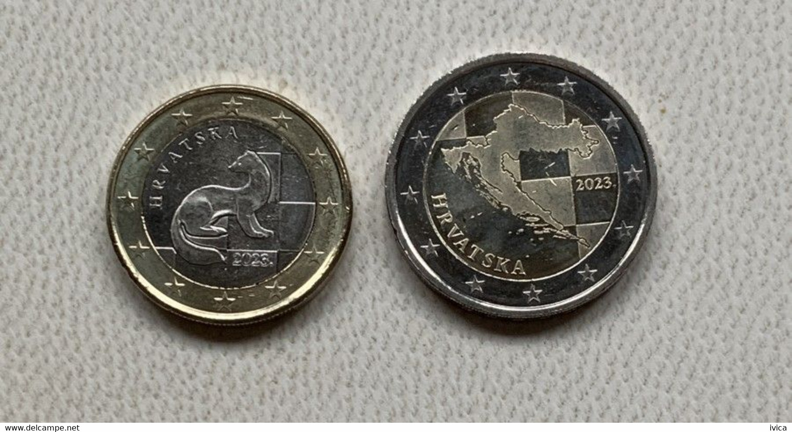 EURO Coins CROATIA 2023 - 1, 2 Euro UNC - Kroatien