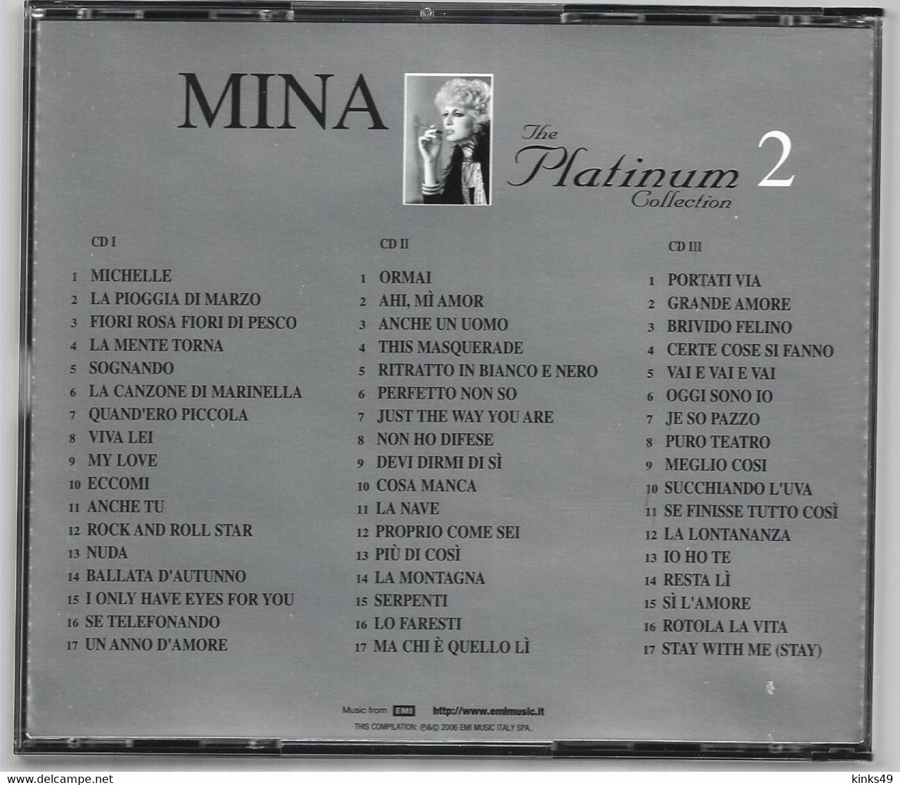 MINA : Triplo CD < The Platinum Collection 2 > EMI / 2006 - Sonstige - Italienische Musik