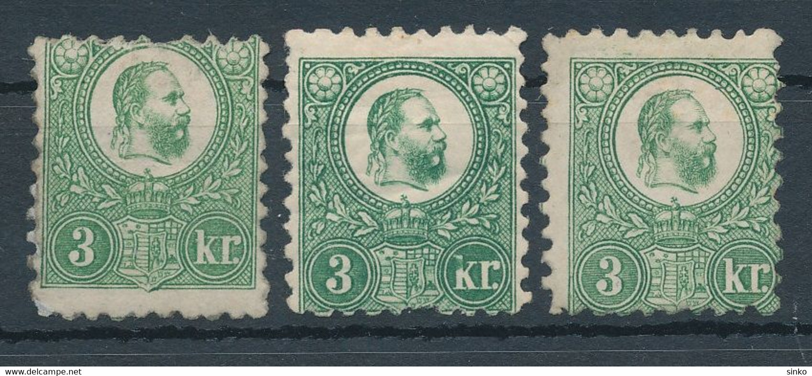 1871. Engraved 3kr Stamps - Nuevos