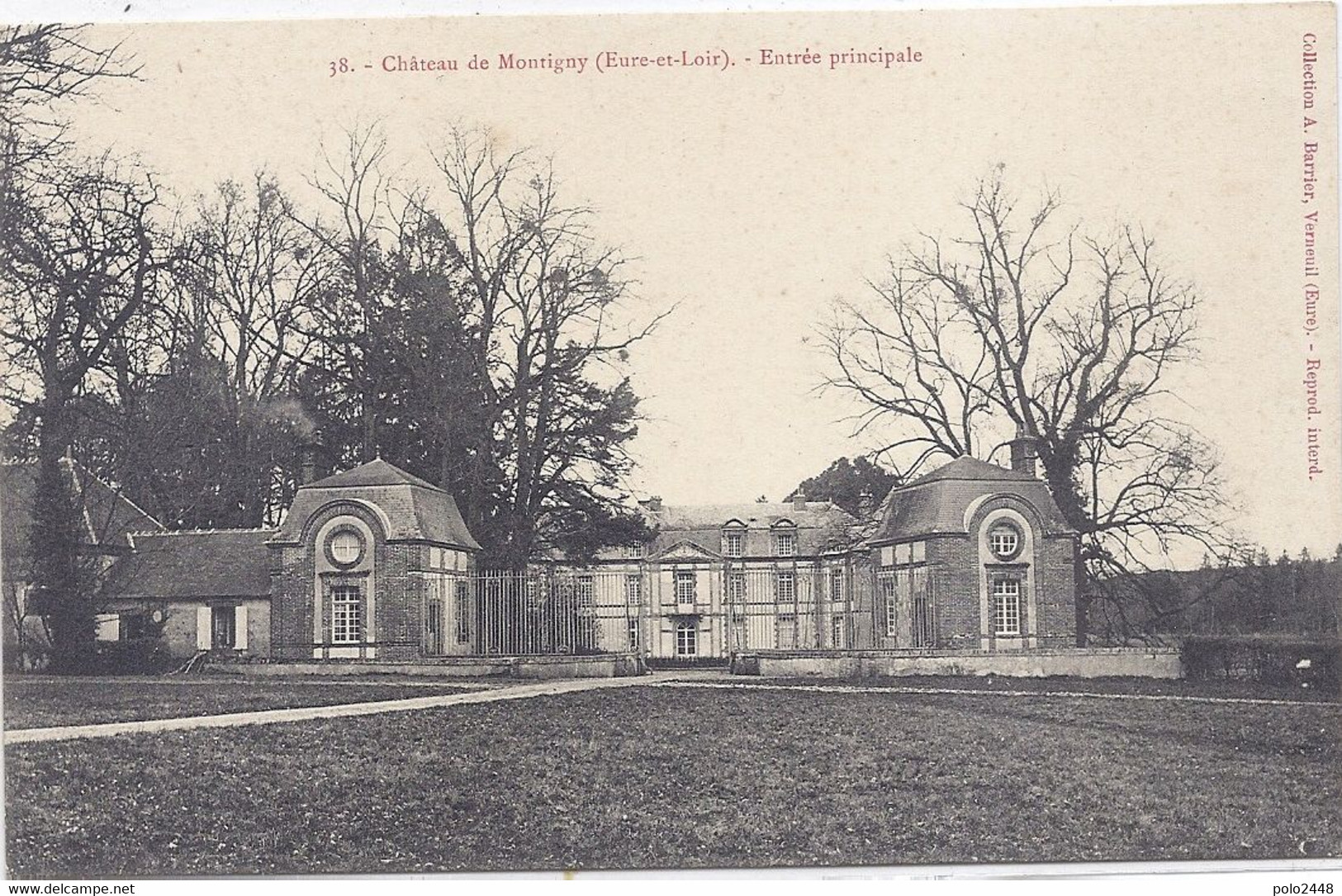 CPA -  Montigny Sur Avre - Le Château , L'Entrée Principale - Montigny-sur-Avre