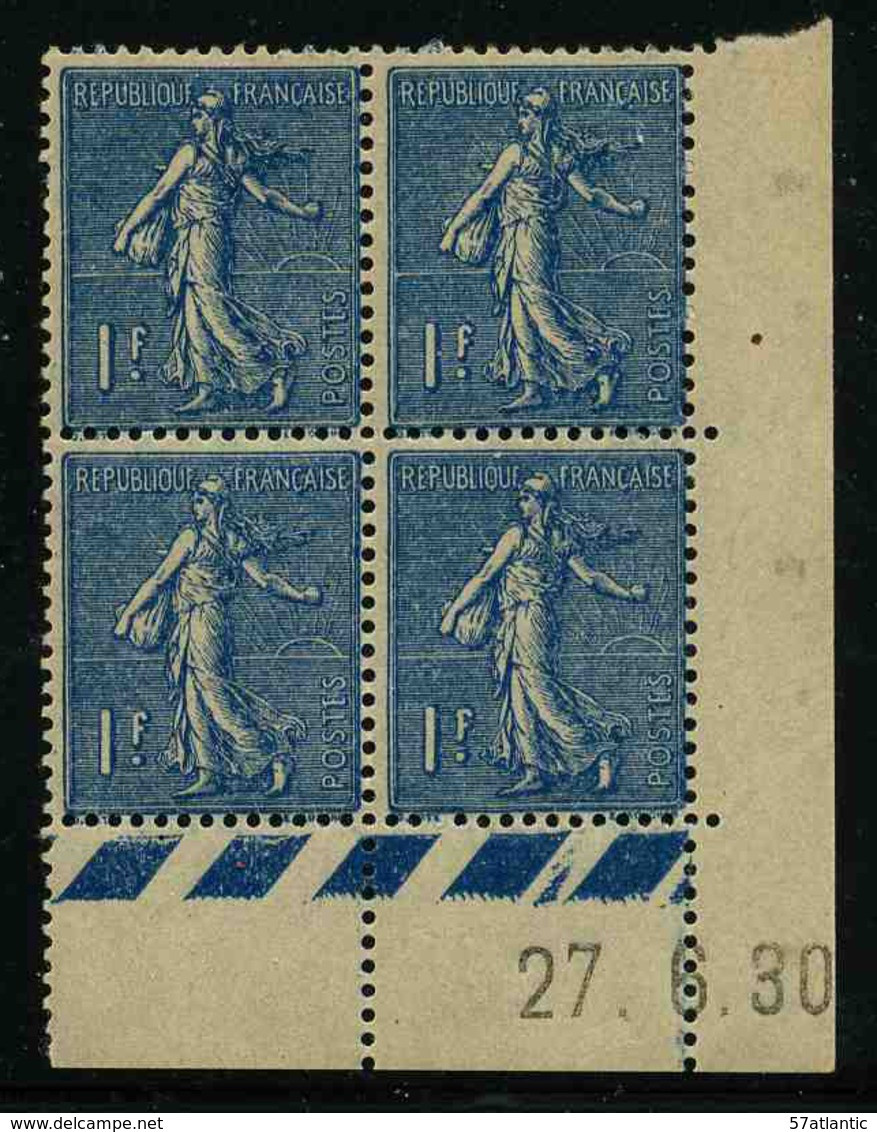 FRANCE - YT 205 ** - BLOC DE 4 TIMBRES NEUFS ** AVEC COIN DATE - ....-1929