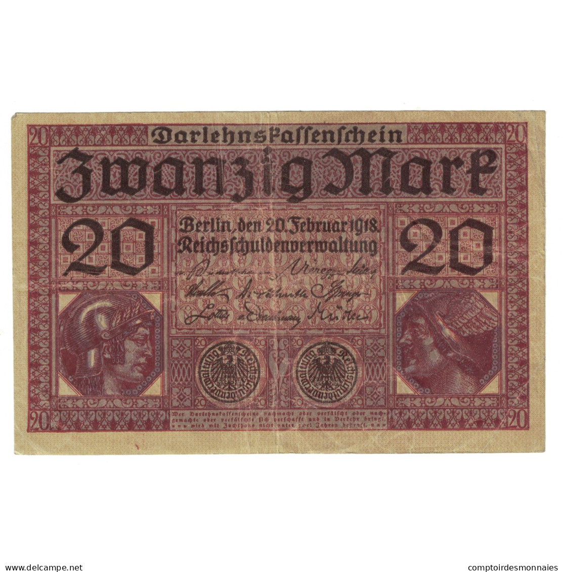 Billet, Allemagne, 20 Mark, 1918, 1918-02-20, KM:57, TTB - 20 Mark