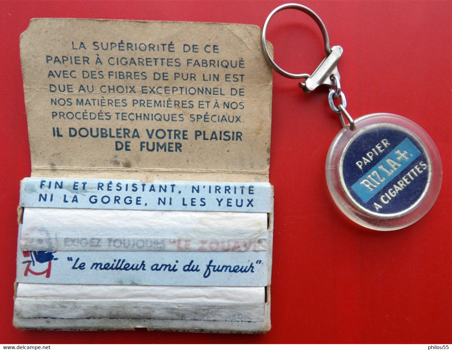 Lot COLLECTION  Carnet De Feuilles A Cigarettes ZIG ZAG LE ZOUAVE + Porte Clef RIZ LA + - Altri & Non Classificati