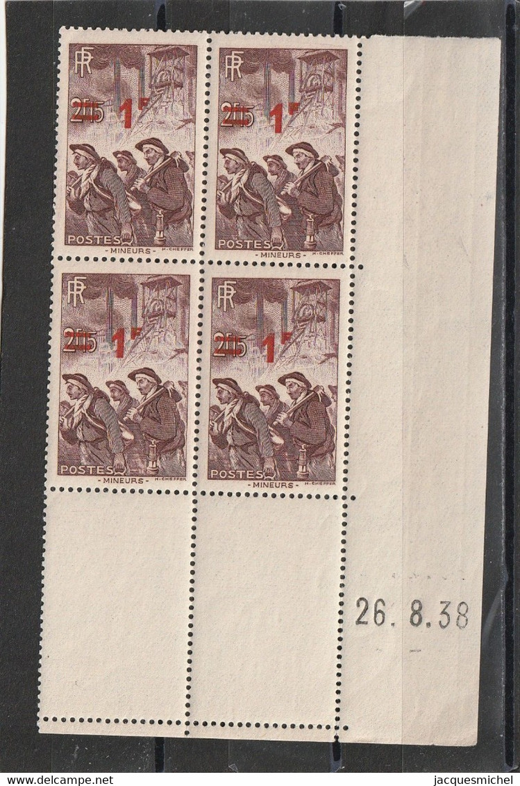 N°489 - 1F/2.15F MINEURS -  5° Tirage - 26.08.1938 - 1930-1939