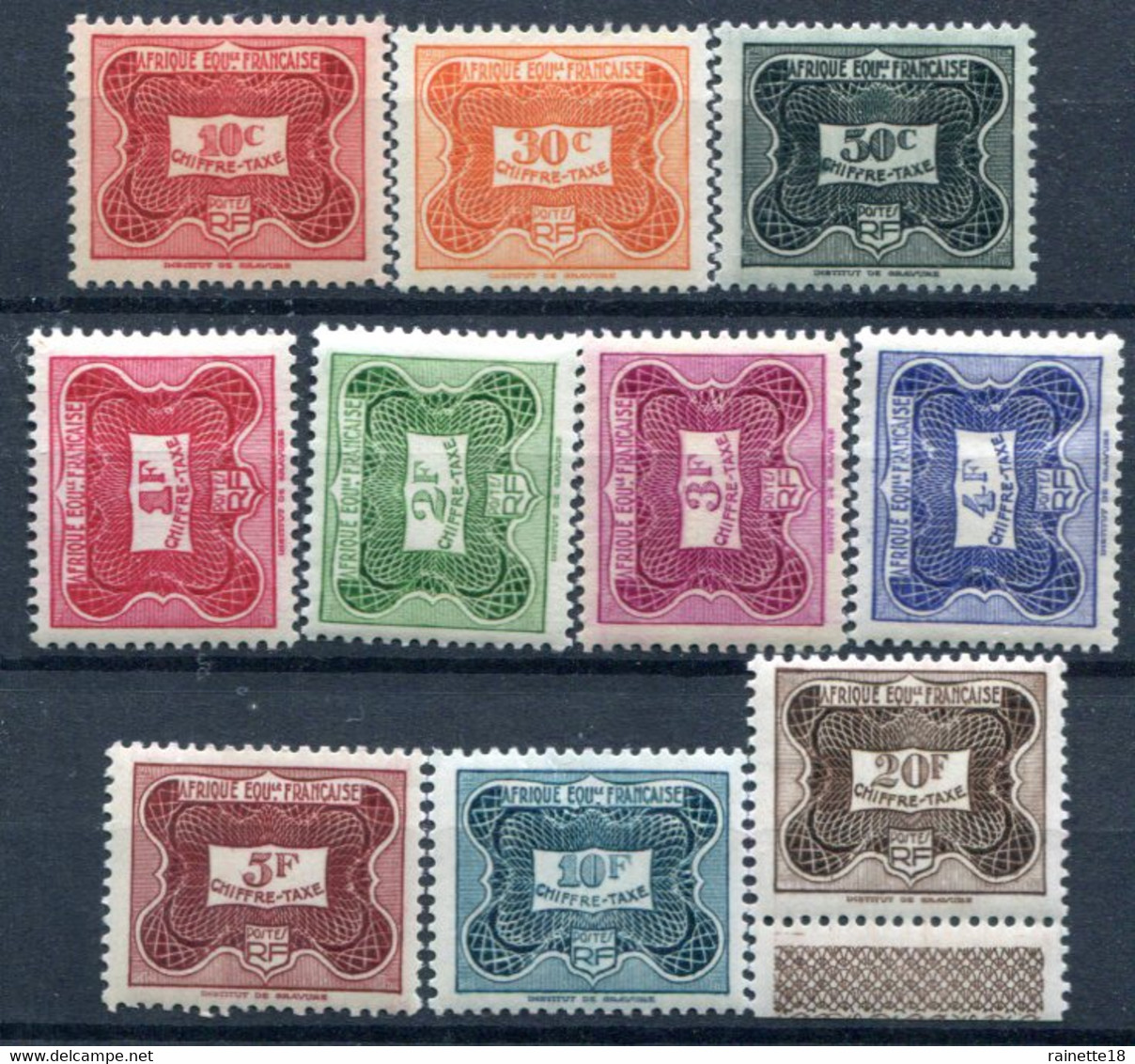 A.E.F       Taxes  12/21 ** - Unused Stamps