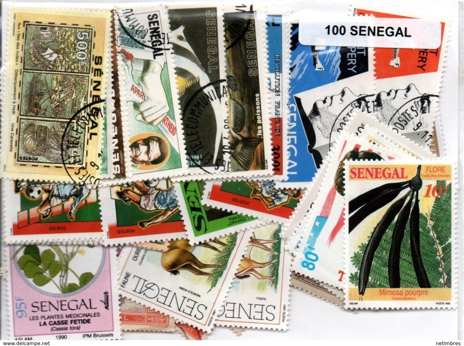 Lot 100 Timbres Du Senegal - Sénégal (1960-...)