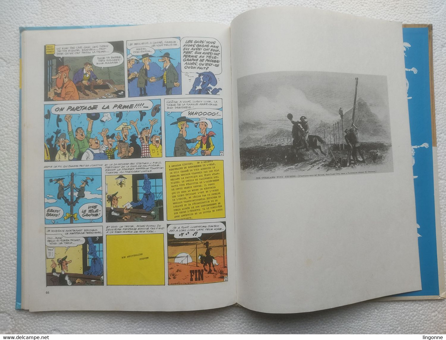 LUCKY LUKE - N° 15 - Edition Originale 1977 - LE FIL QUI CHANTE - DARGAUD Editeur - Lucky Luke