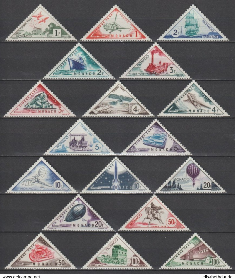 1953 - MONACO - TAXE - YVERT N°39/55 * MLH - COTE = 75 EUR. - Postage Due