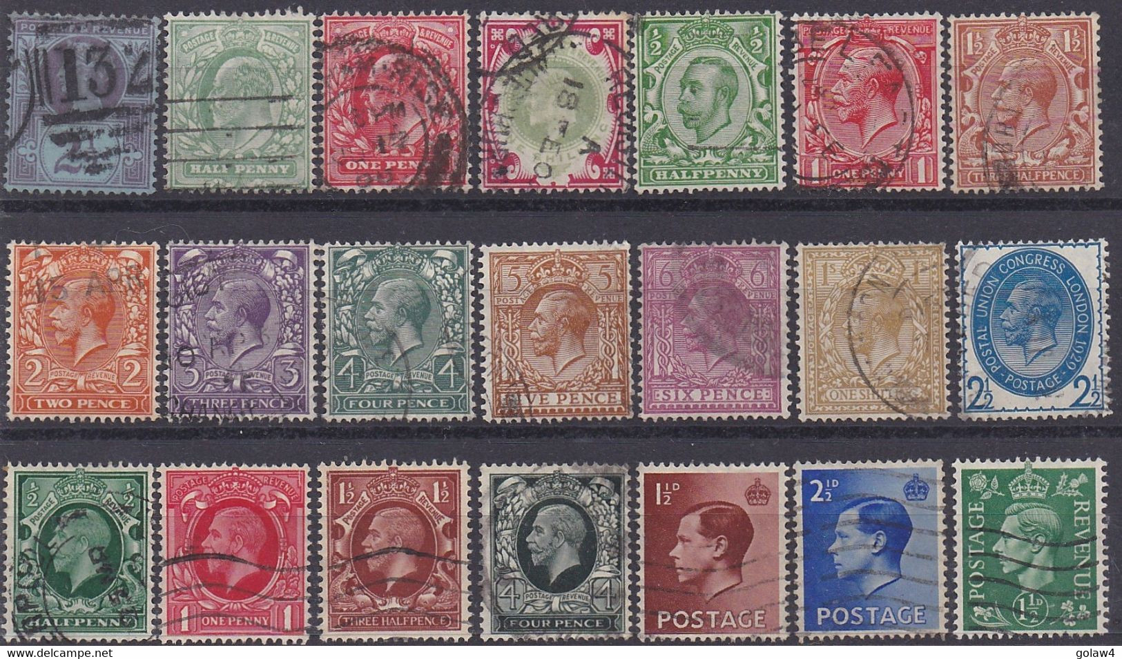 31216# GRANDE BRETAGNE VICTORIA EDOUARD VII GEORGE V GEORGE VI ELISABETH II Cote +130 Euros ENGLAND - Collections