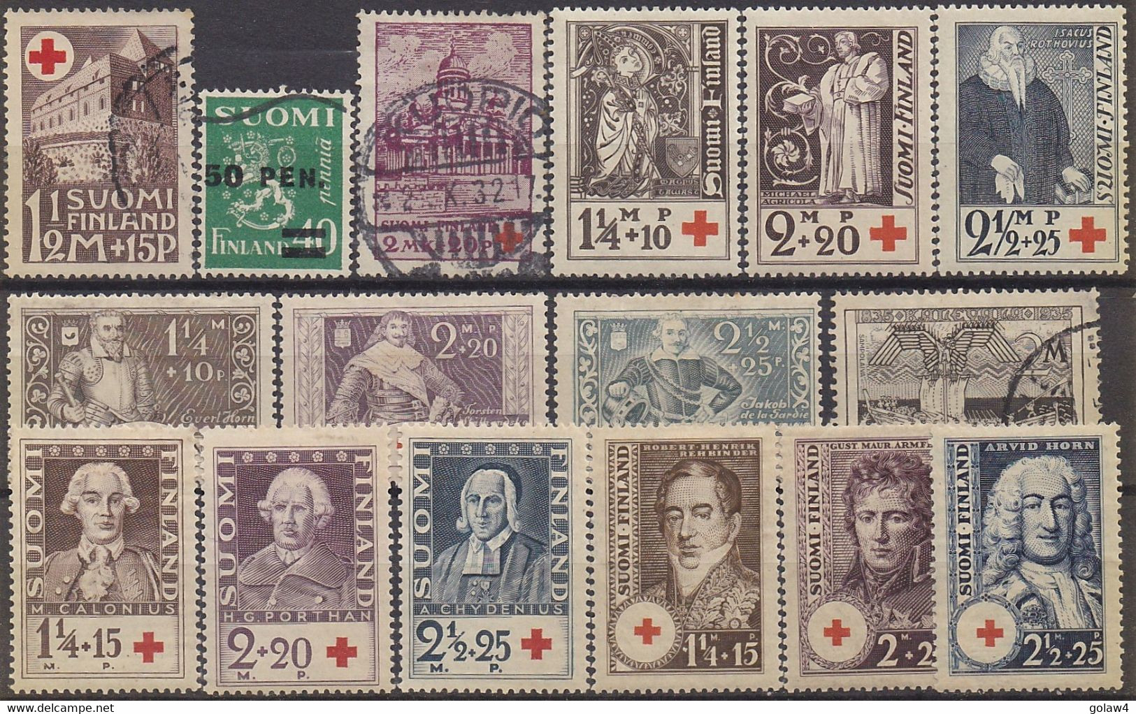 31218# FINLANDE LOT * Et Oblitérés Poste Aérienne ** Cote + 140 Euros - Collections