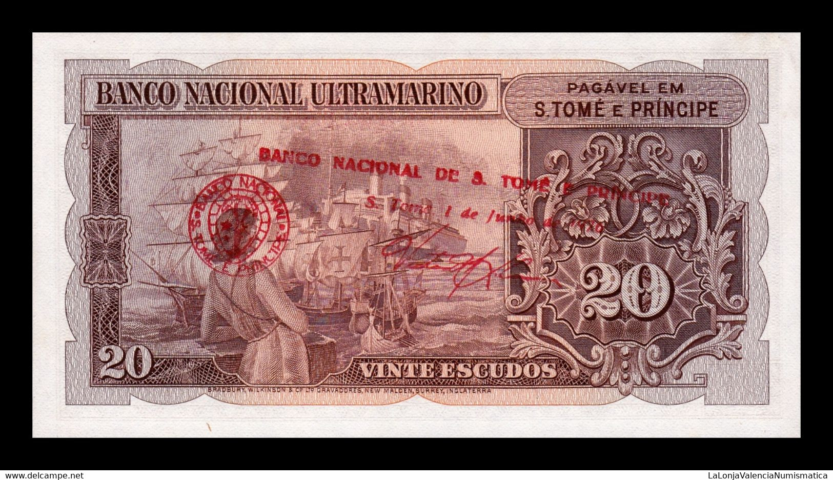 Santo Tomé Y Príncipe 20 Escudos BNU 1976 Pick 44 SC UNC - Sao Tome And Principe