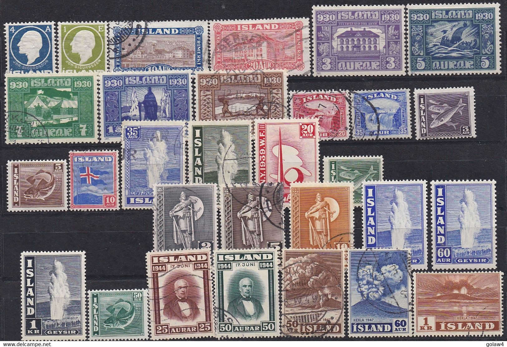 31222# ISLANDE LOT TIMBRES * & OBLITERES Cote + 160 Euros - Lots & Serien