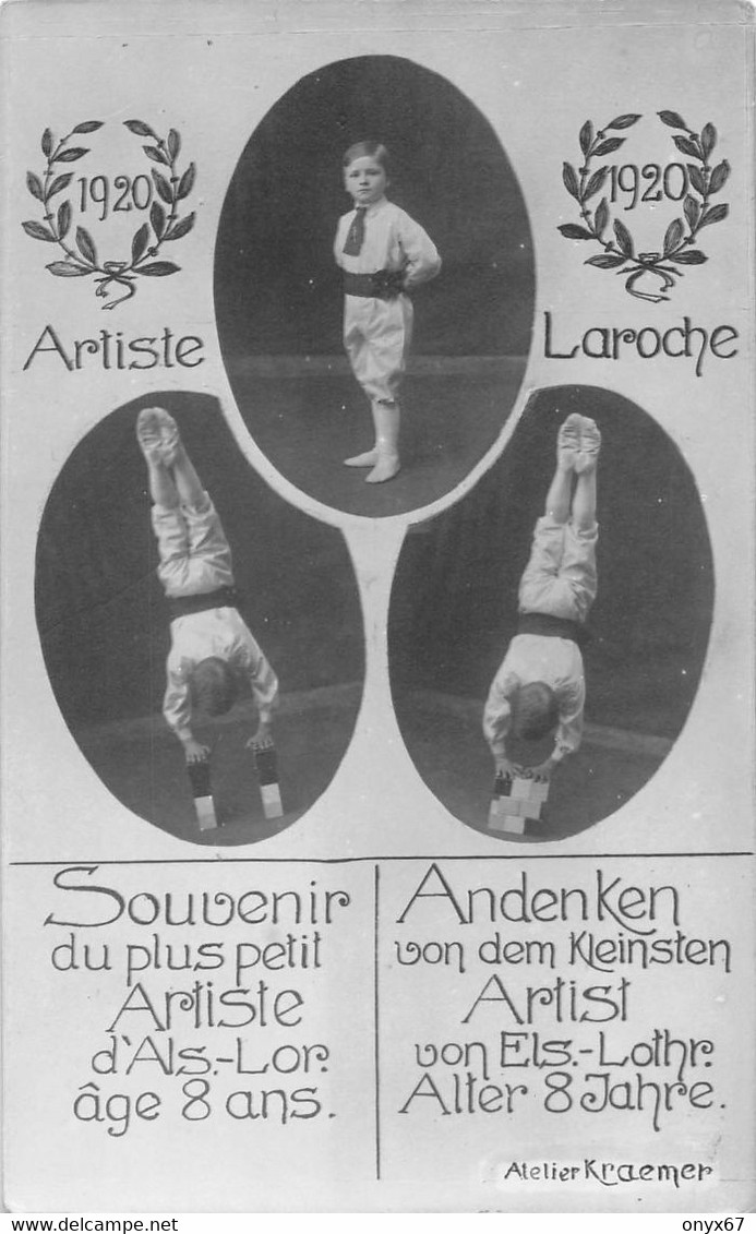 Petit Artiste LAROCHE Alsace Lorraine 8 Ans Cirque-Spectacle-Théâtre-1920 - Artisti