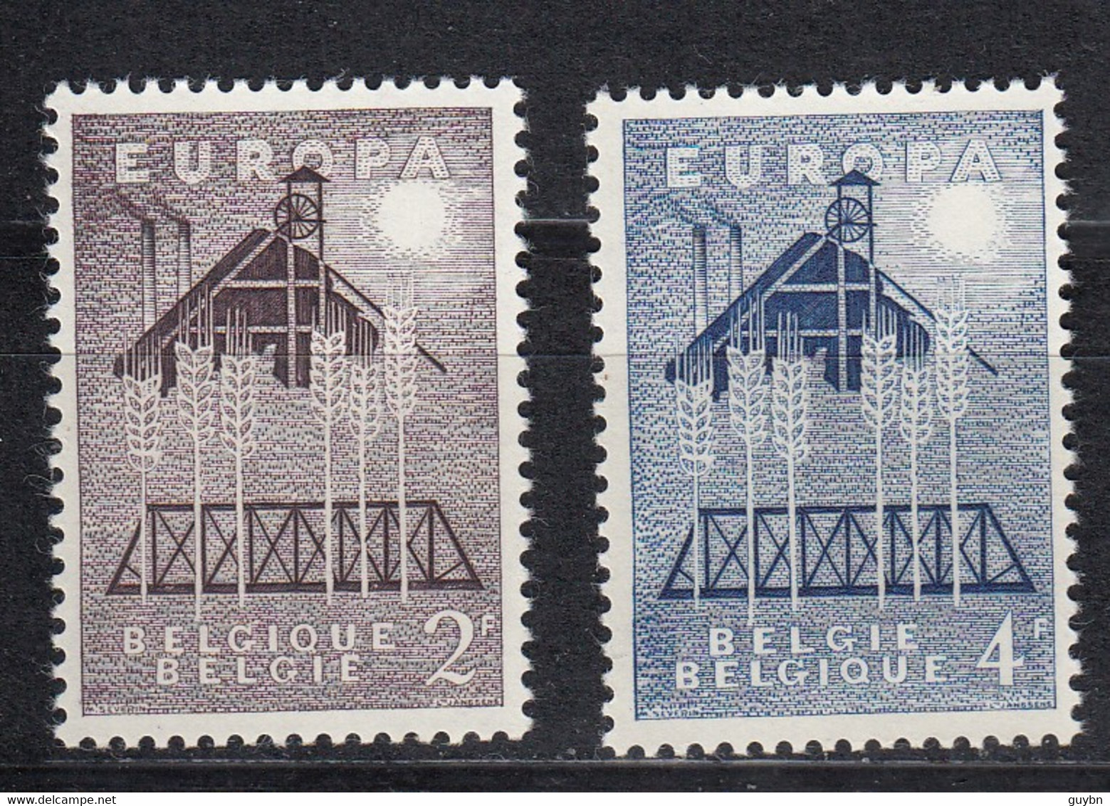 € Belgique 1025 / 1026 ** .. Europa CEPT 1957 ..  MNH .. Cote 5.00 € - 1957