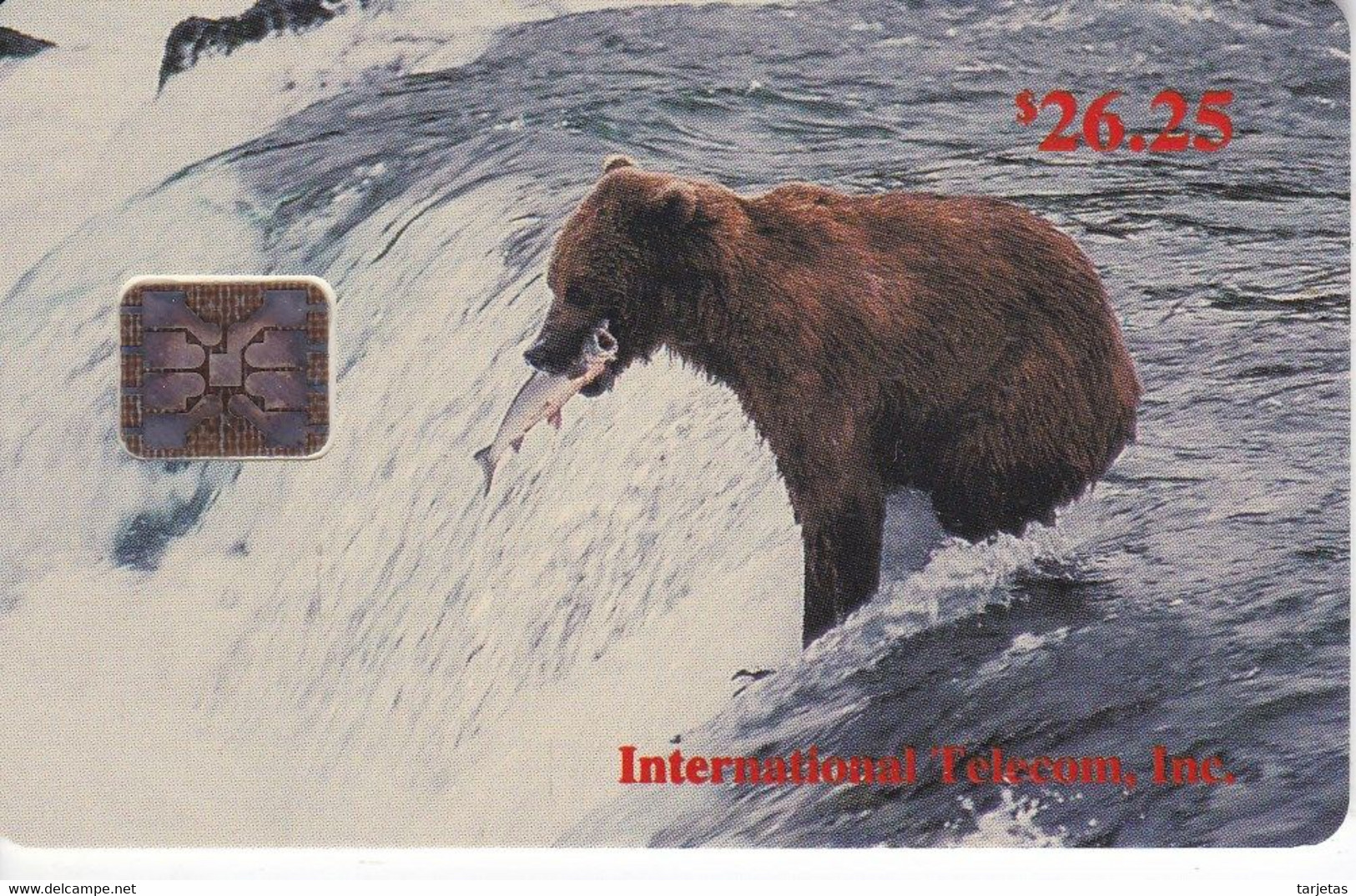 TARJETA CON CHIP DE ALASKA DE UN OSO DE TIRADA 4000 (BEAR) - Chipkaarten