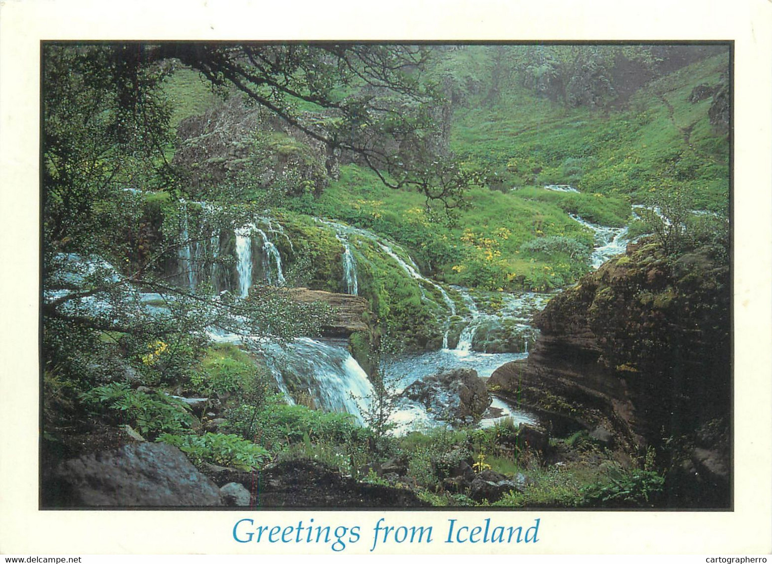 Postcard Iceland Gjain Gorge Pjorsardalur Valley Picturesque Natural Landscape - Souvenir De...