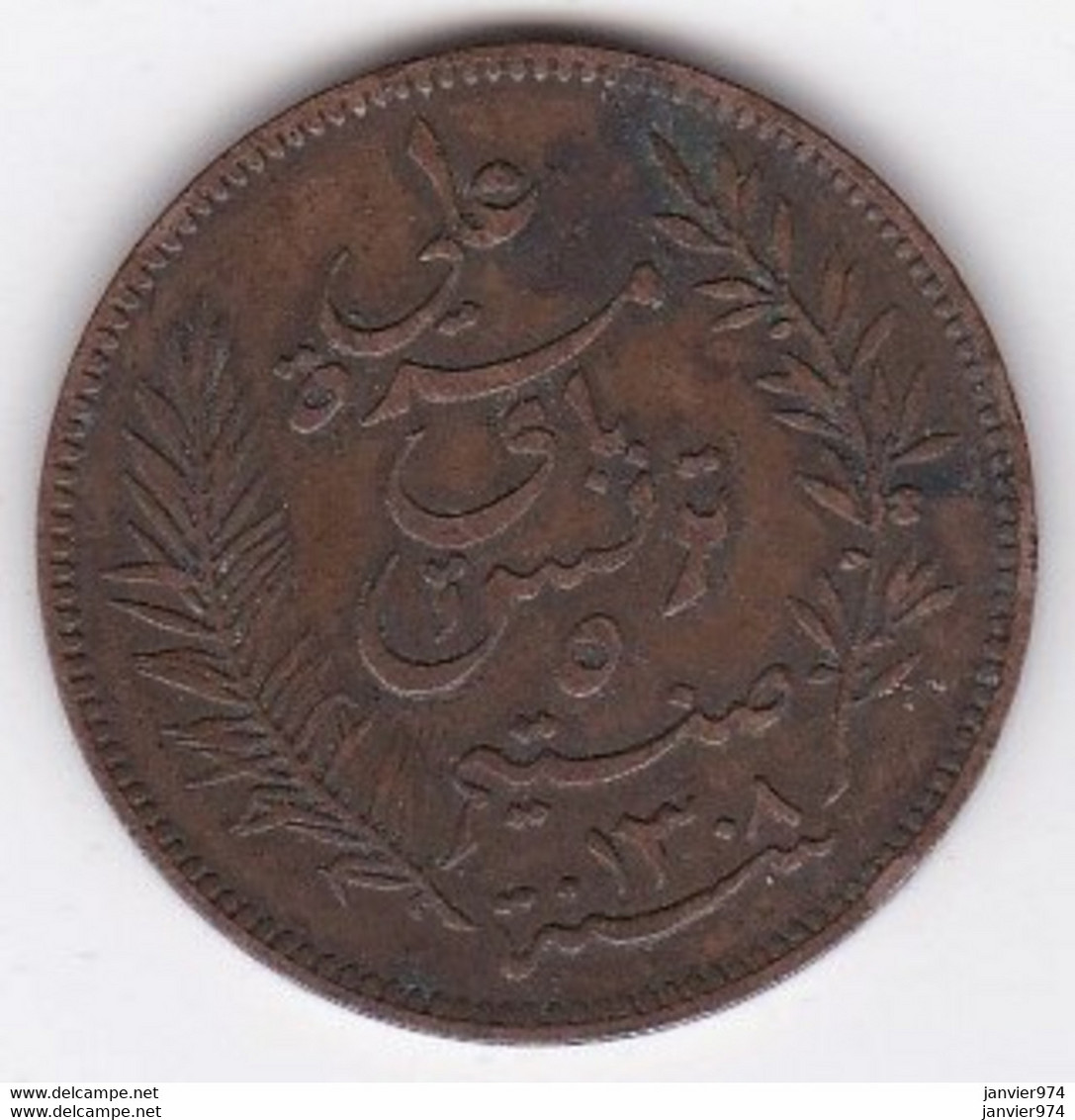 Tunisie Protectorat Français . 5 Centimes 1891 A , En Bronze - Tunisia