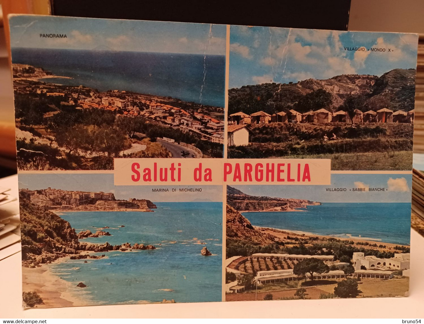 Cartolina  Saluti Da Parghelia  Provincia Di Vibo Valentia,vedutine 1970 - Vibo Valentia