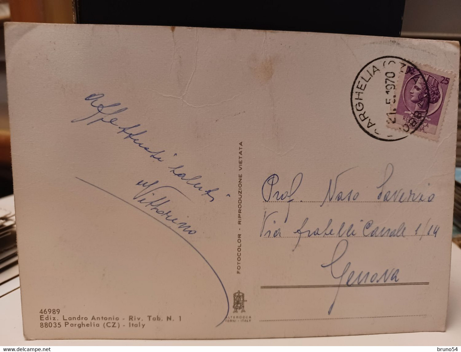 Cartolina  Saluti Da Parghelia  Provincia Di Vibo Valentia,vedutine 1970 - Vibo Valentia