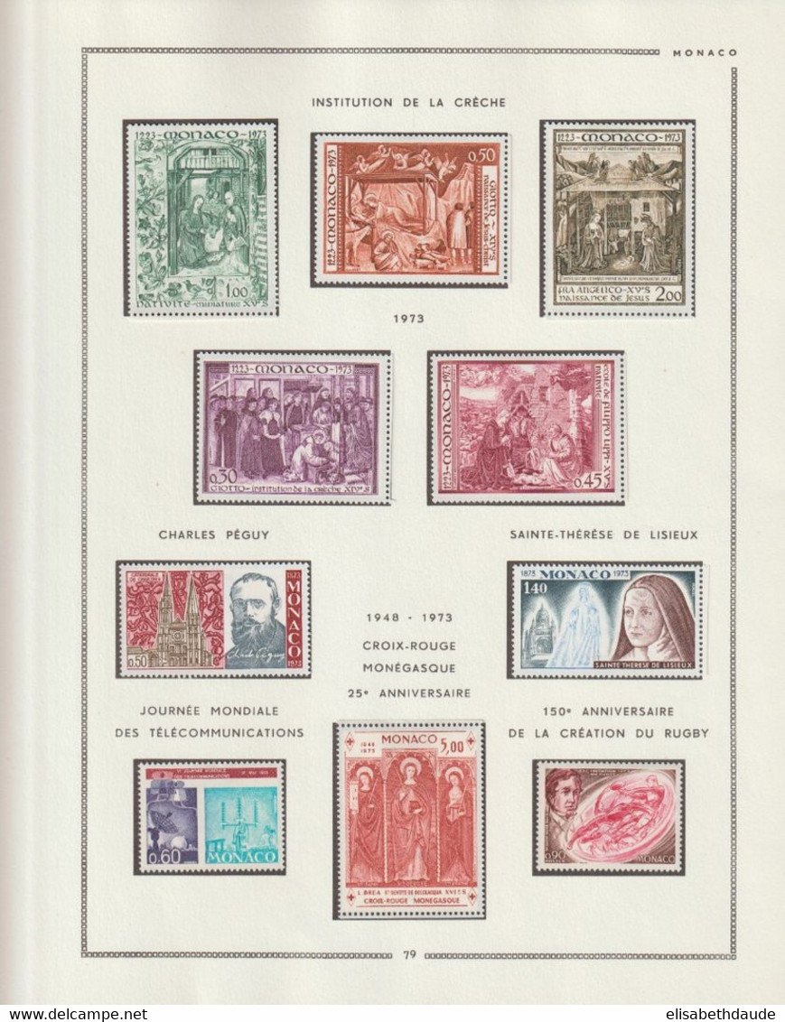 1961/1999 - MONACO - COLLECTION COMPLETE +BLOCS+POSTE AERIENNE+PREO.. ! 225 FEUILLES MOC ! **/* MNH/MLH -COTE > 5500 EUR - Collezioni & Lotti