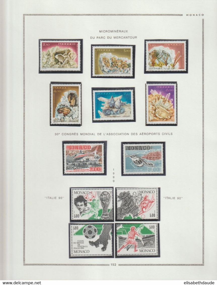 1961/1999 - MONACO - COLLECTION COMPLETE +BLOCS+POSTE AERIENNE+PREO.. ! 225 FEUILLES MOC ! **/* MNH/MLH -COTE > 5500 EUR - Collections, Lots & Series