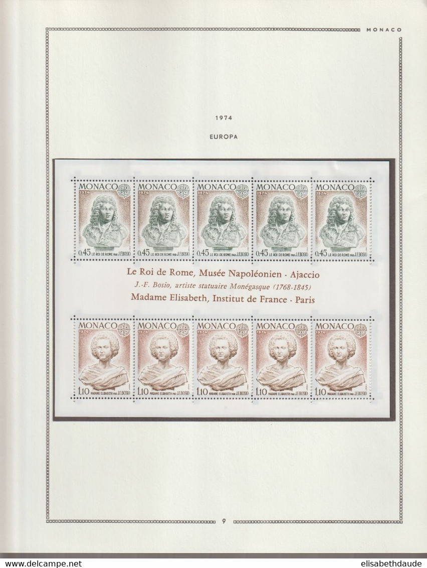 1961/1999 - MONACO - COLLECTION COMPLETE +BLOCS+POSTE AERIENNE+PREO.. ! 225 FEUILLES MOC ! **/* MNH/MLH -COTE > 5500 EUR