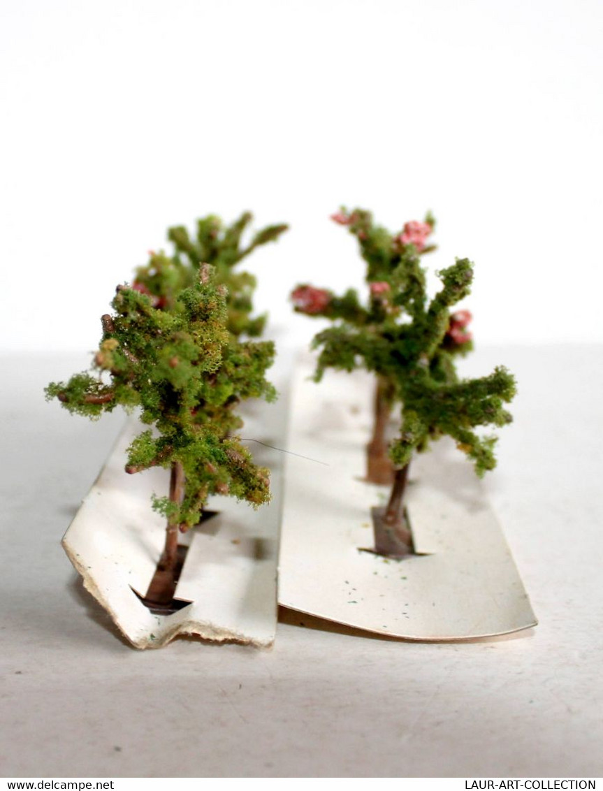 BUSCH - LOT De 5 ARBRE FLEUR, FRUIT FEUILLE MOUSSE DECOR PAYSAGE H:6cm MINIATURE - MODELISME FERROVIAIRE  (1712.75) - Décors