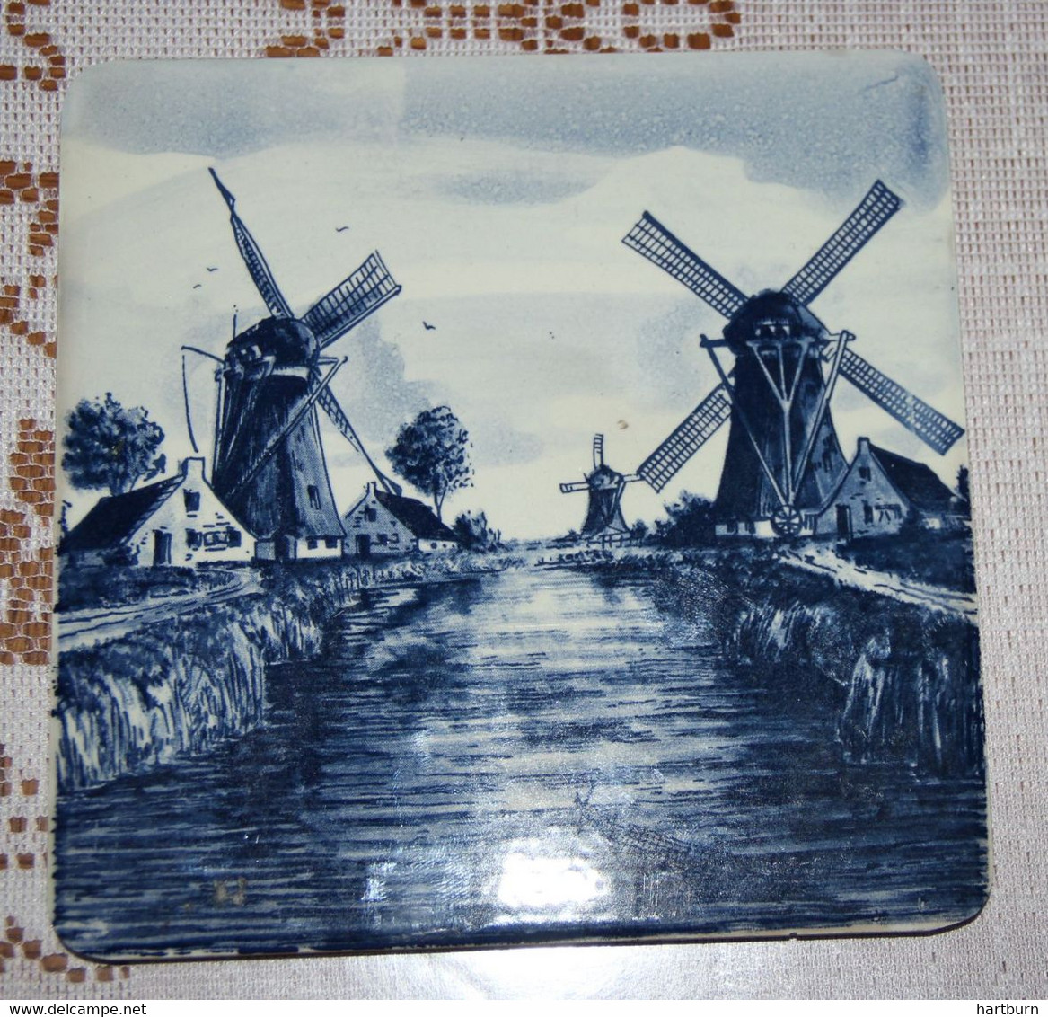 Tegel, Thema Molens. 14.5 X 14.5. Made In Germany - SAAR) Carrelage, Moulins à Vent, Windmills. - Otros & Sin Clasificación