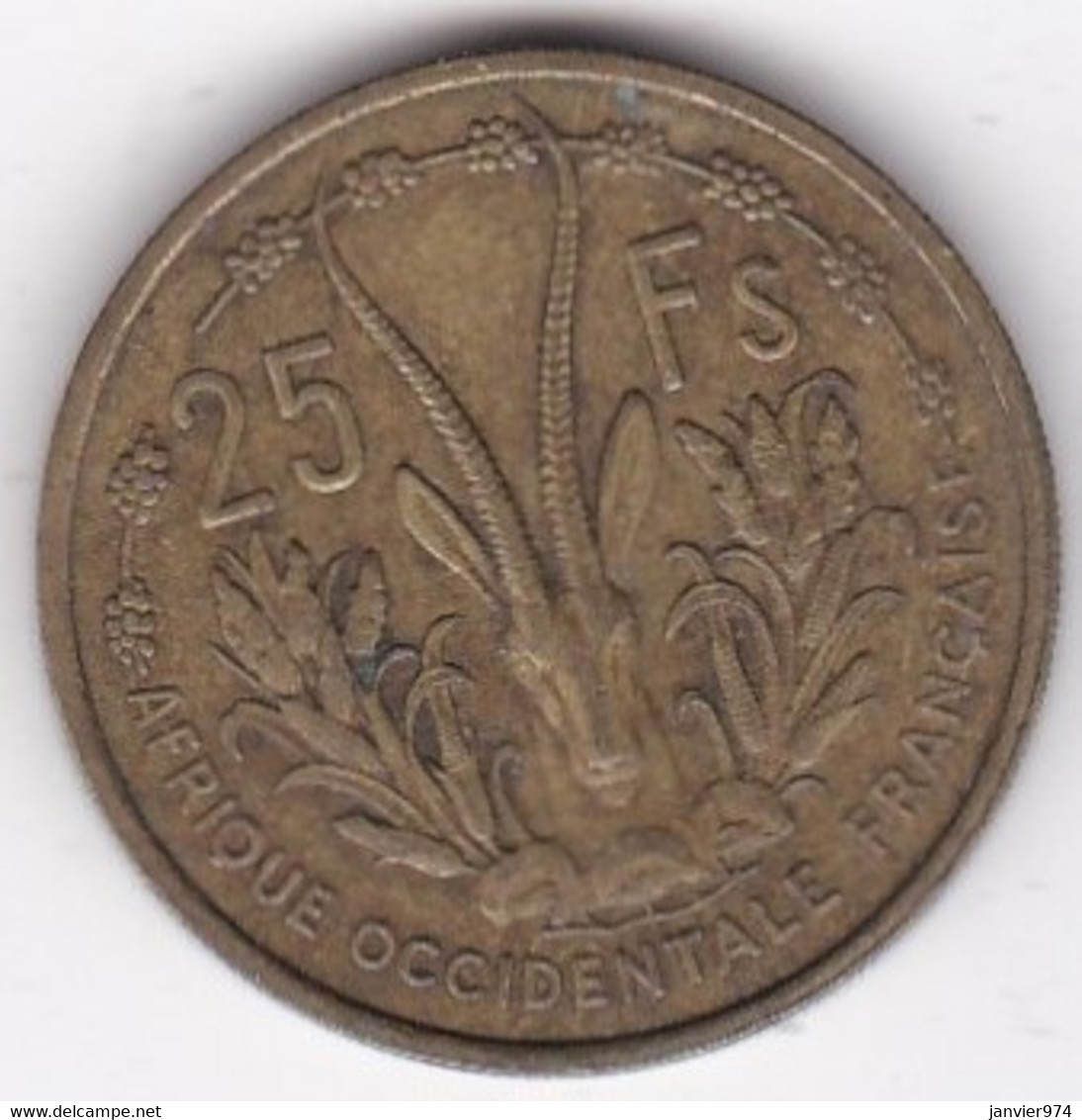 Afrique Occidentale Française 25 Francs 1956 , Bronze Aluminium, LEC# 18 , KM# 7 - Französisch-Westafrika