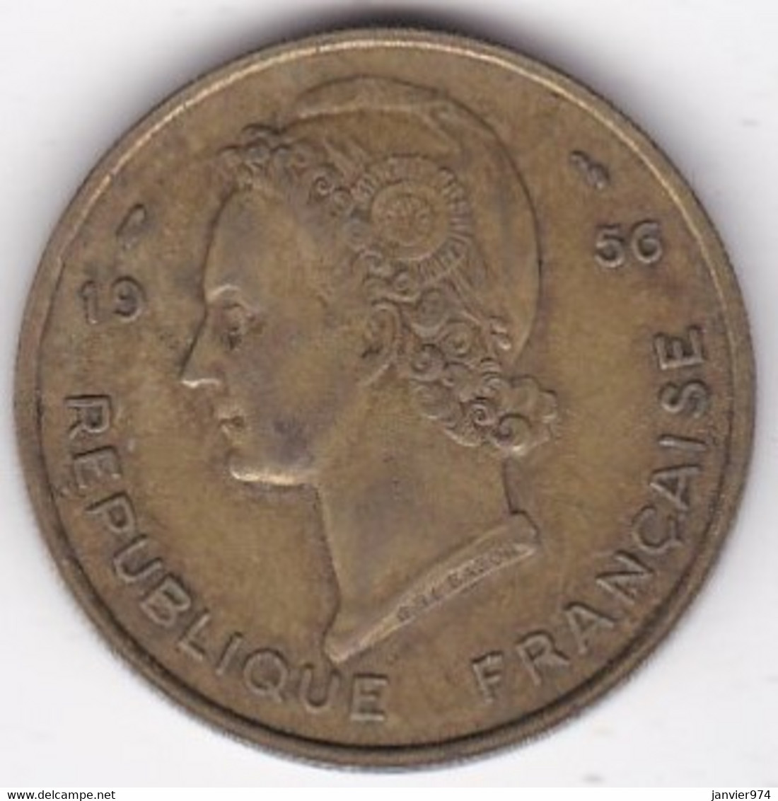 Afrique Occidentale Française 25 Francs 1956 , Bronze Aluminium, LEC# 18 , KM# 7 - Afrique Occidentale Française