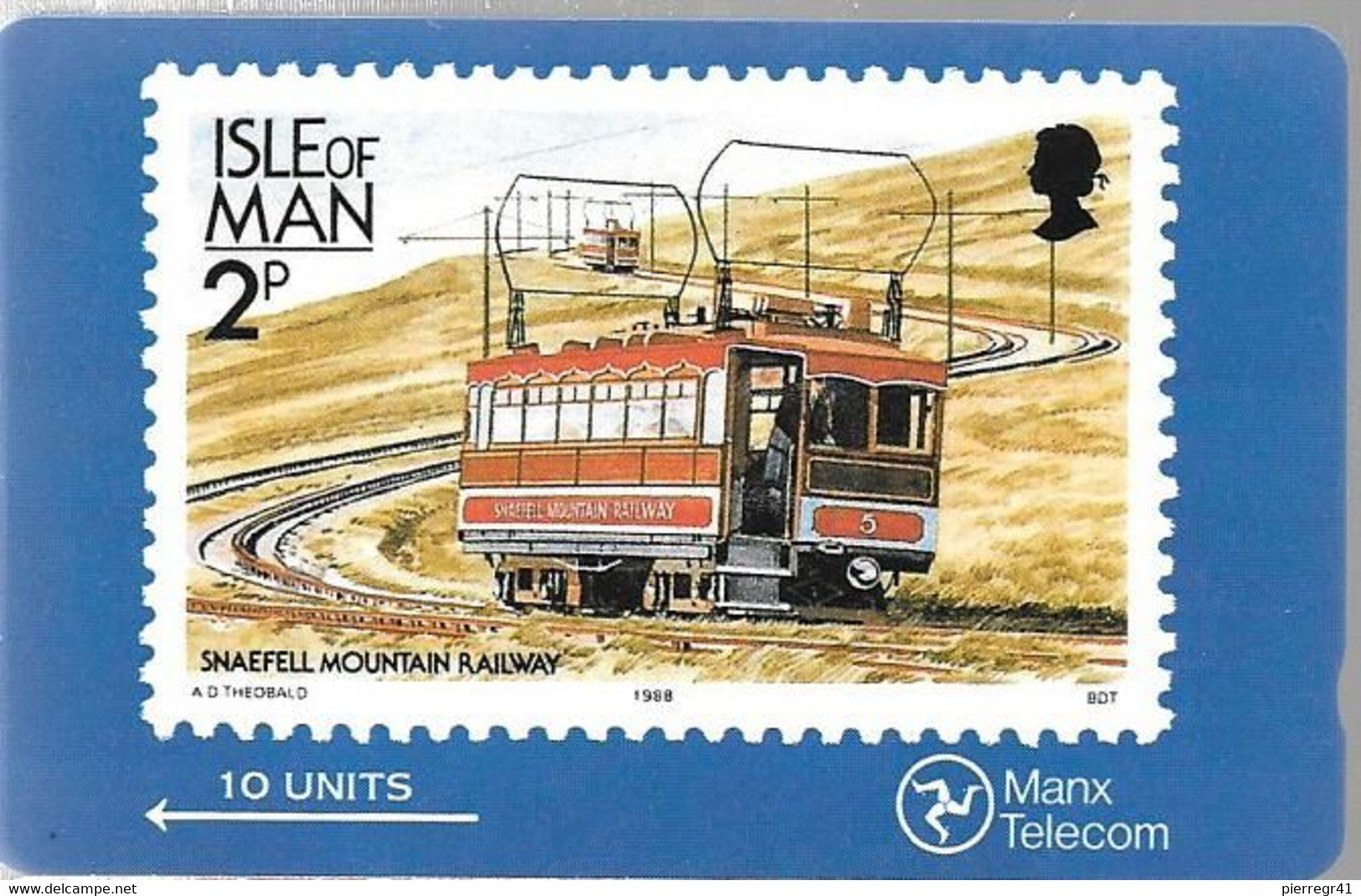 CARTE-MAGNETIQUE-ILE De MAN-2P-10U--SNAEFELL De Montagne-TBE - [ 6] Isle Of Man