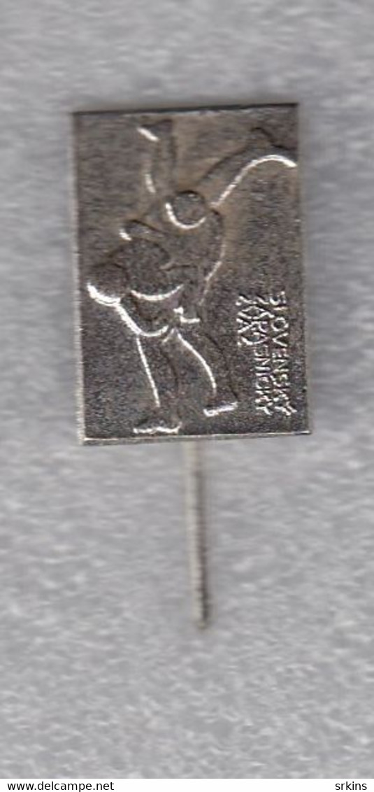 Pin Badge Slovakia Wrestling Association Federation Zapasnicki Zvaz - Lucha