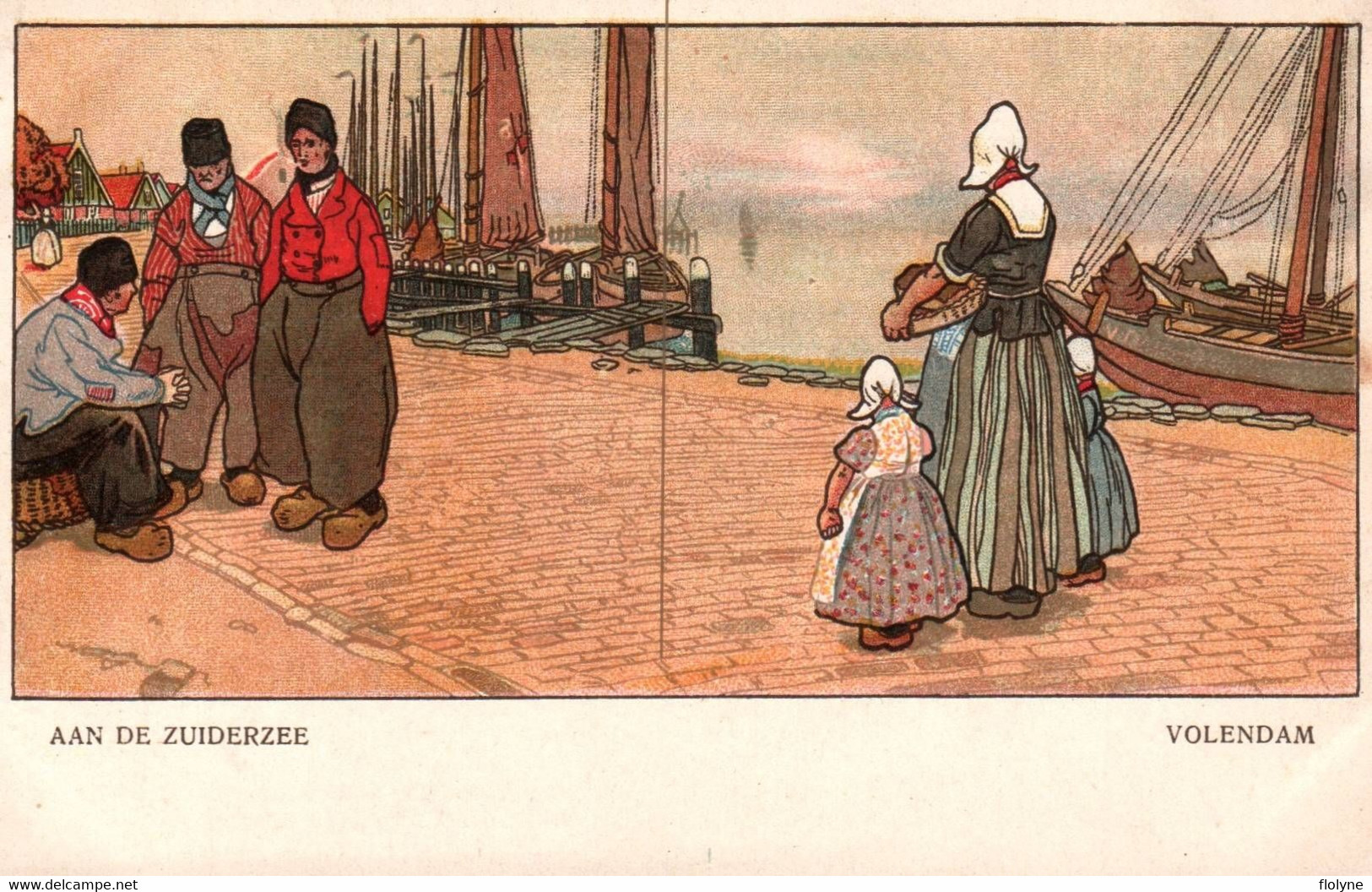 Volendam - Cpa Illustrateur - Aan De Zuiderzee - Pays Bas Netherlands - Volendam