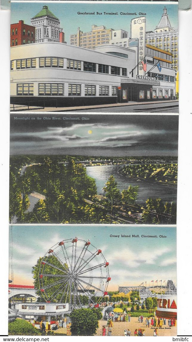 Souvenir Folder of CINCINNATI OHIO avec 18 vues