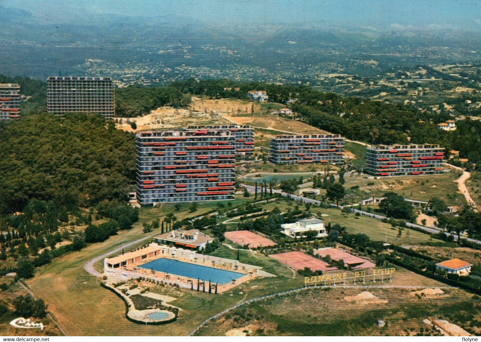 Cagnes Sur Mer - Vue Générale Aérienne Sur Le Domaine Du Loup - Piscine - Cagnes-sur-Mer