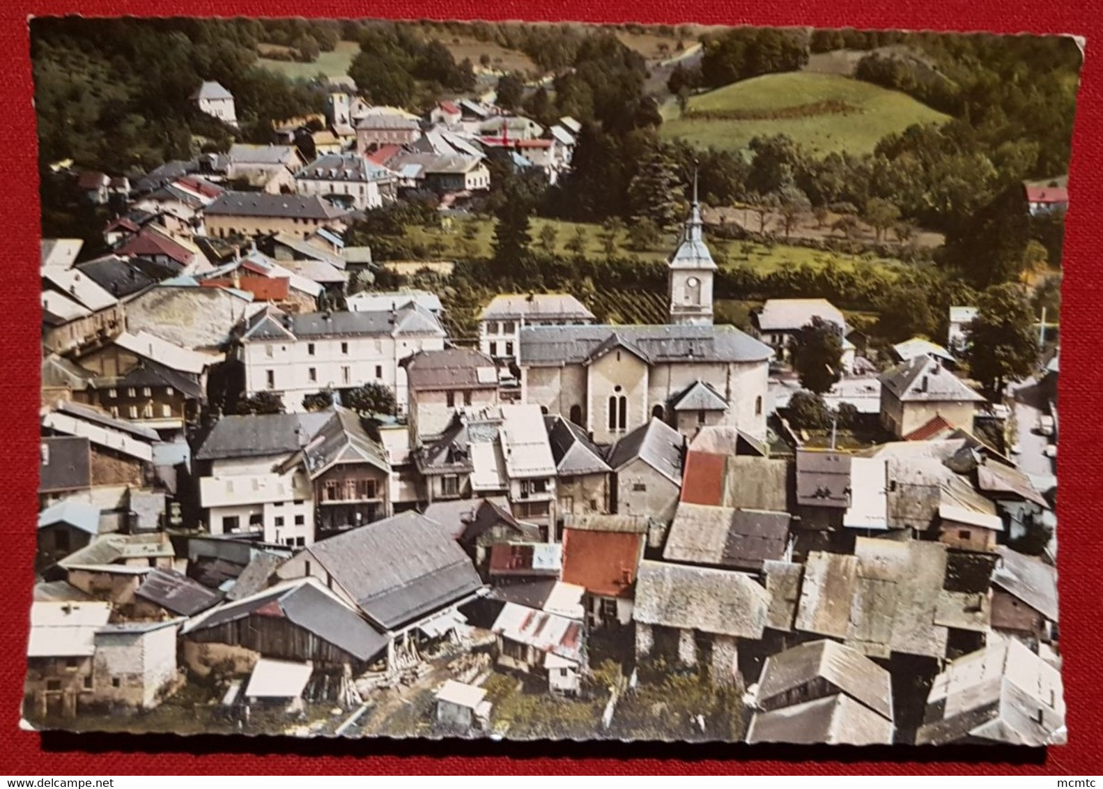 CPSM Grand Format - Gresy Sur Isere ( Savoie) - Vue Aérienne Sur Le Centre Du Village - Gresy Sur Isere