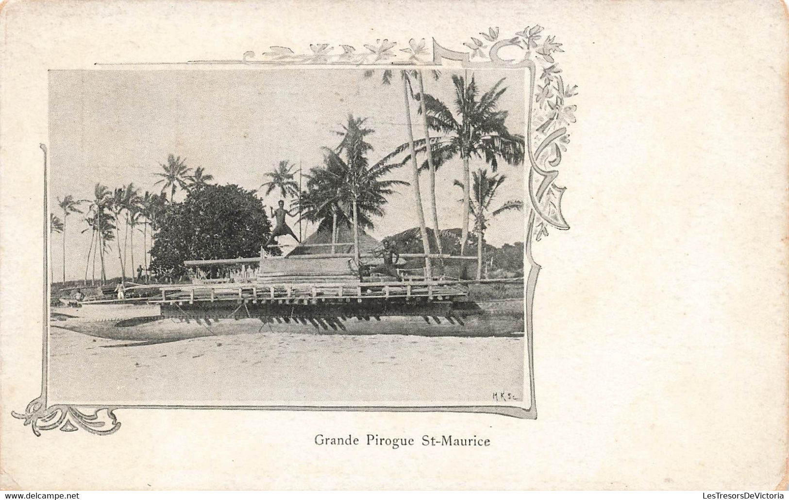 CPA NOUVELLE CALEDONIE - Grande Pirogue St Maurice - Carte Precurseur - Nouvelle-Calédonie