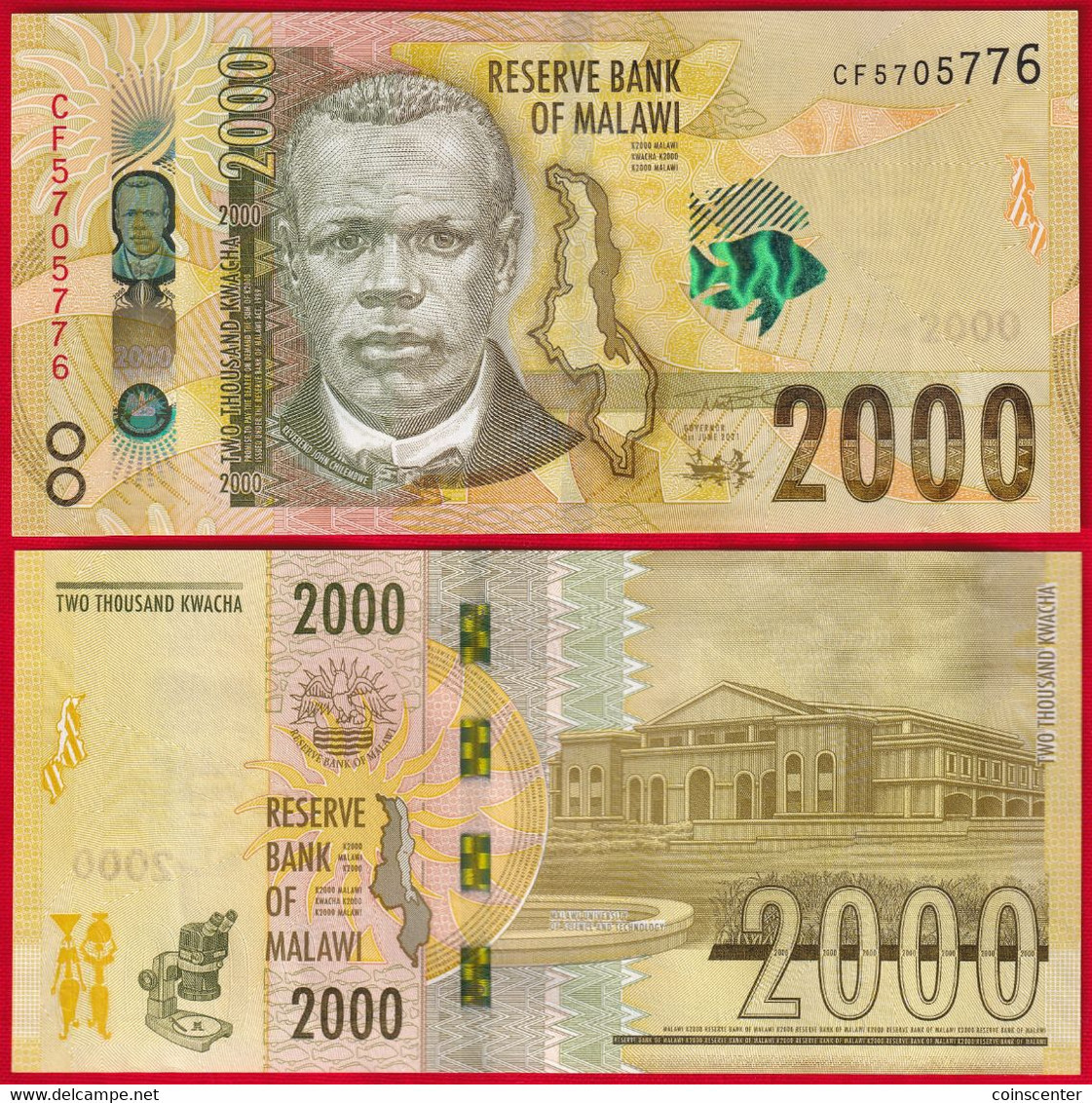 Malawi 2000 Kwacha 2021 P-69 UNC - Malawi