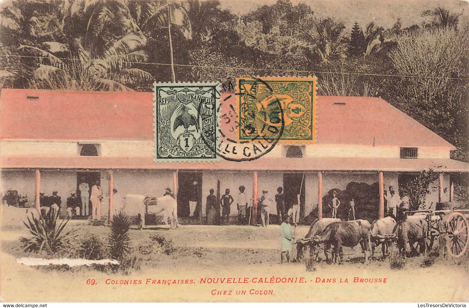 CPA NOUVELLE CALEDONIE - Dans La Brousse - Chez Un Colon - Colorisé - Rare - New Caledonia