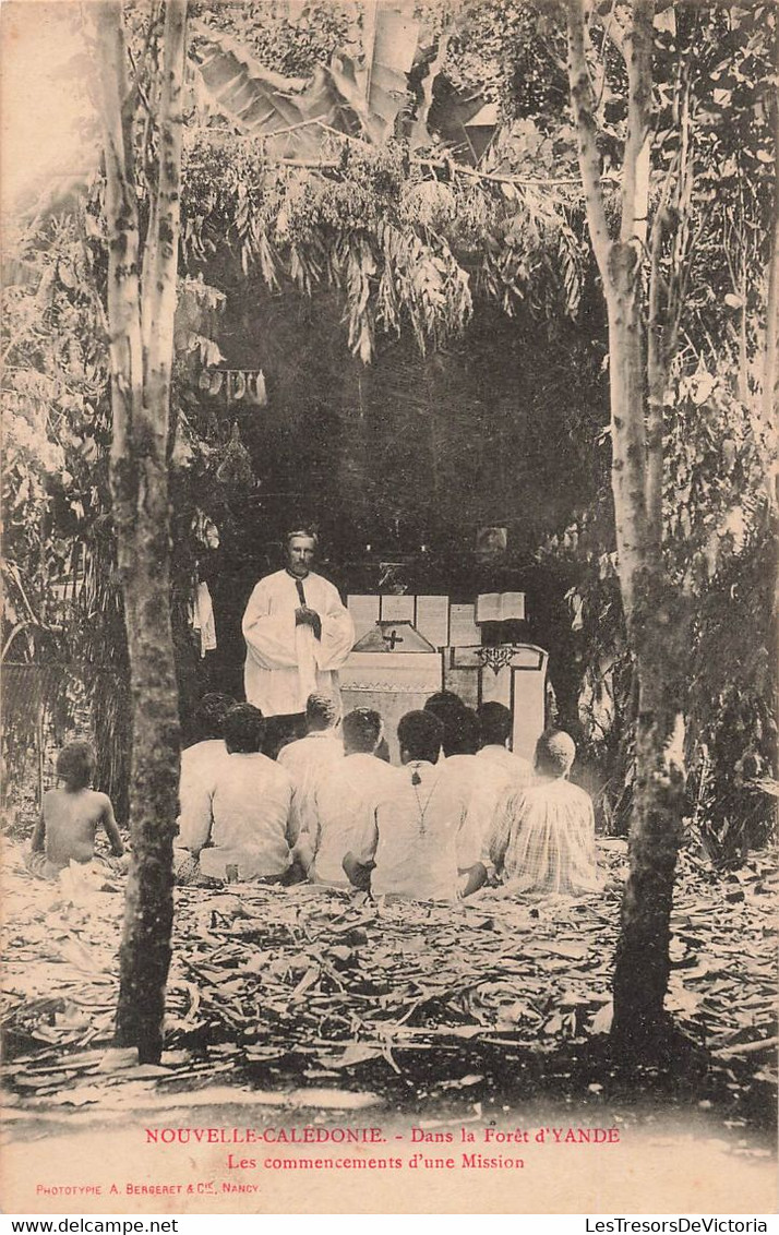 CPA NOUVELLE CALEDONIE - Dans La Foret D'yandé - Les Commencements D'une Mission - Bergeret - Nueva Caledonia