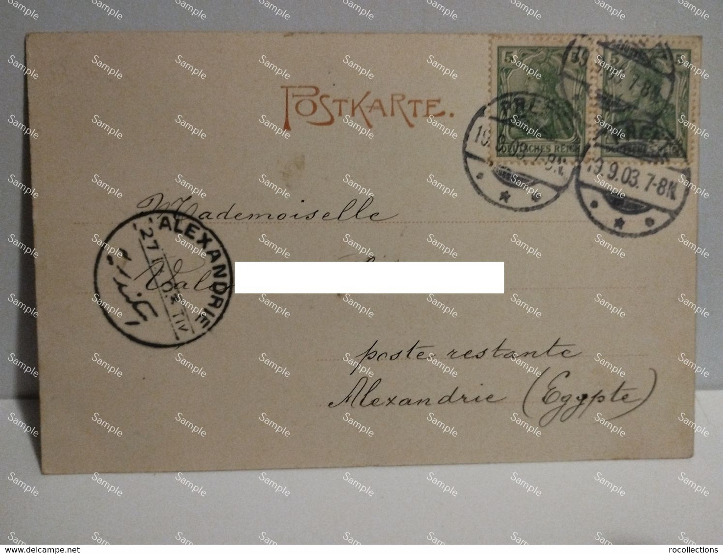 Germany AD. KLOSTER PREETZ 1903. Shipped To Alexandria Egypt - Preetz